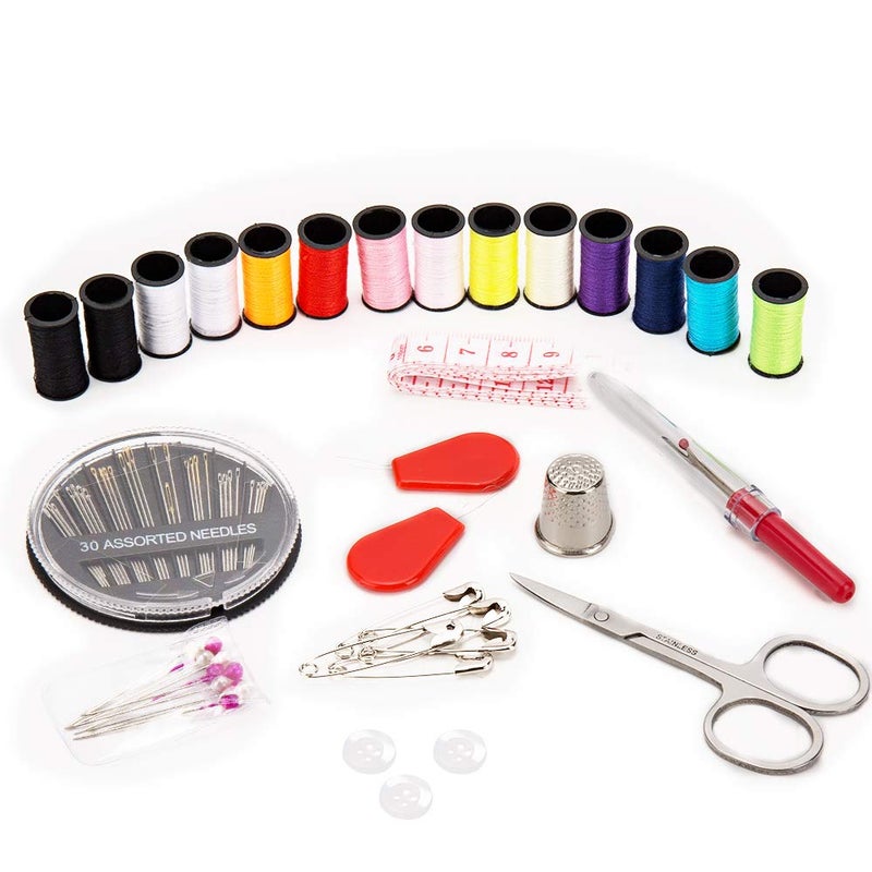 OKOMER Sewing Kit, Sewing Kits for Adults, OKOM 68Pcs Thread for Sewing, Sewing Supplies, Sew Kit for Home,Traveler,Small Mini, Basic, Beginner, DIY, Needle and Thread Kit, Gifts for Women,Gifts for Momï¼ˆSï¼‰ - Image 2